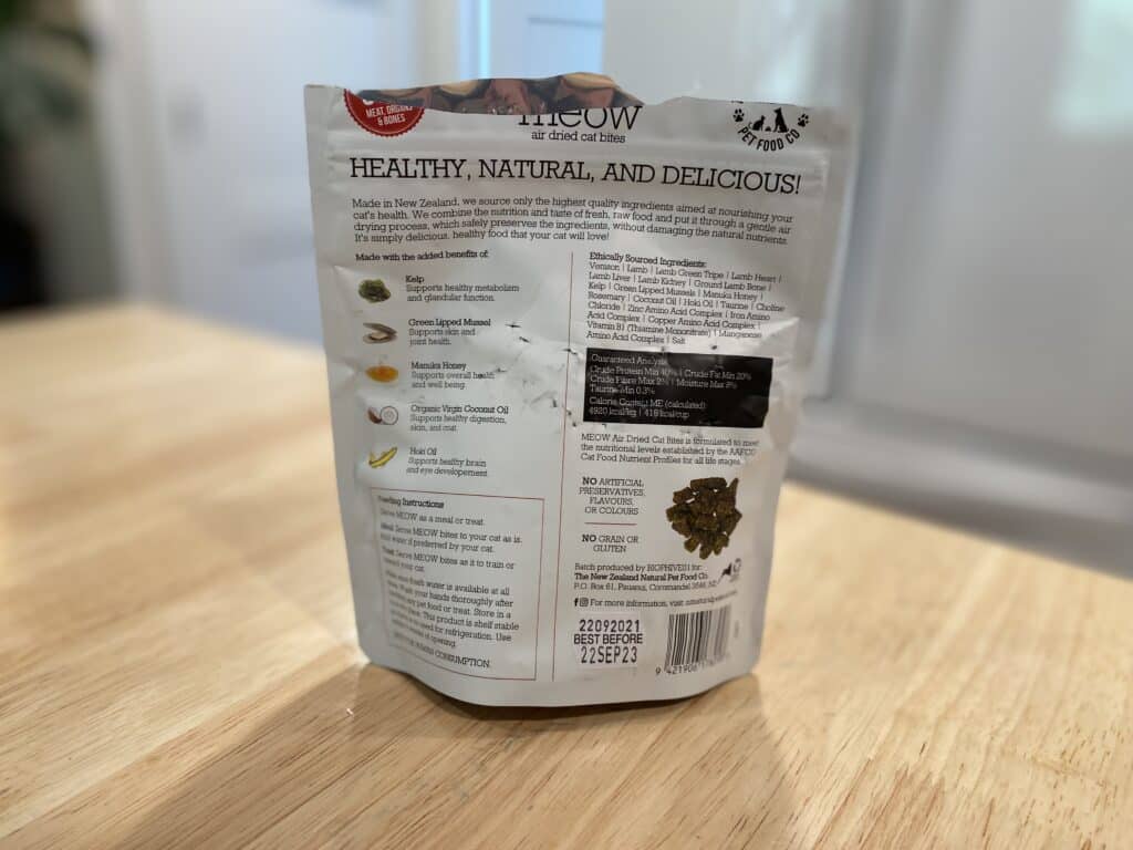 The New Zealand pet food company Cat food