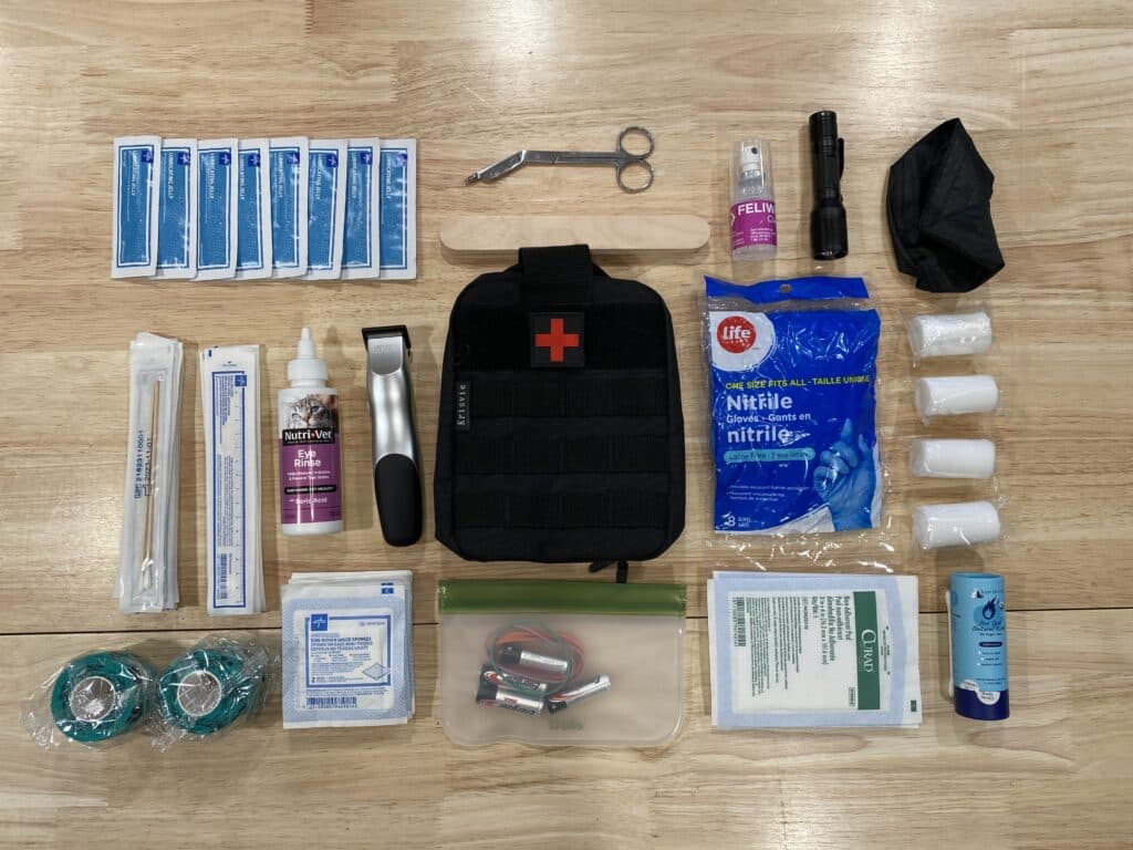 Cat First Aid Kit - made by the cat's owner
